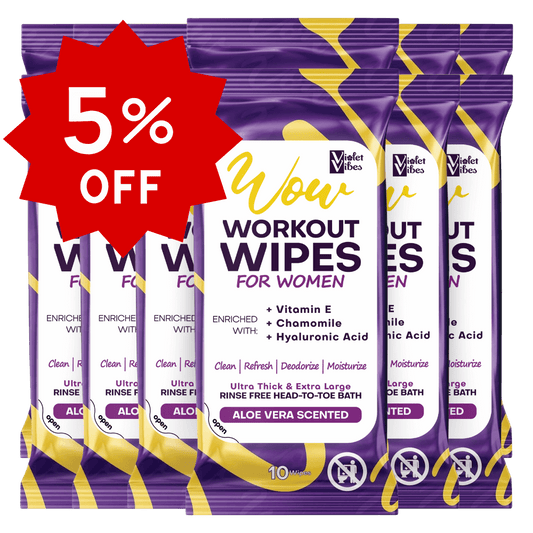 Work Out Wipes for Women - Aloe Vera 4 Pack 3 mo supply