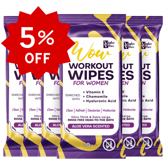 Work Out Wipes for Women - Aloe Vera 2 Pack 3 mo Supply