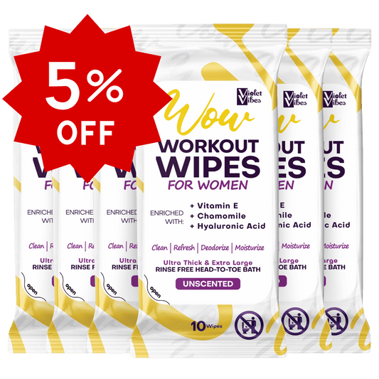 Work Out Wipes for Women - Unscented 2 Pack 3 mo Supply