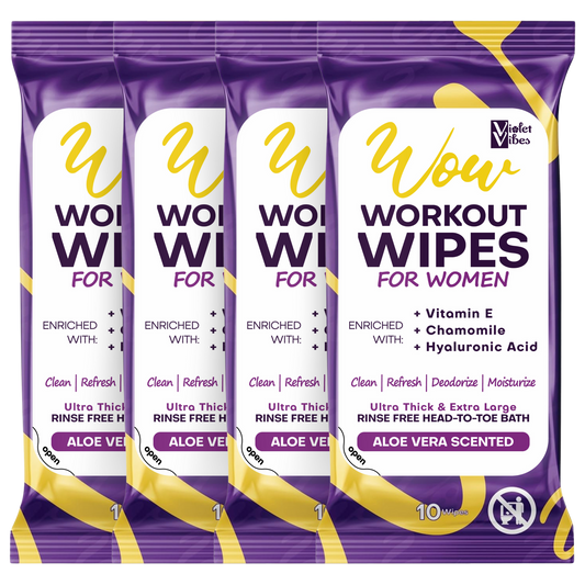 Work Out Wipes for Women - Aloe Vera 4 Pack