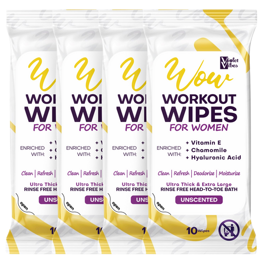 Work Out Wipes for Women - Unscented 4 Pack