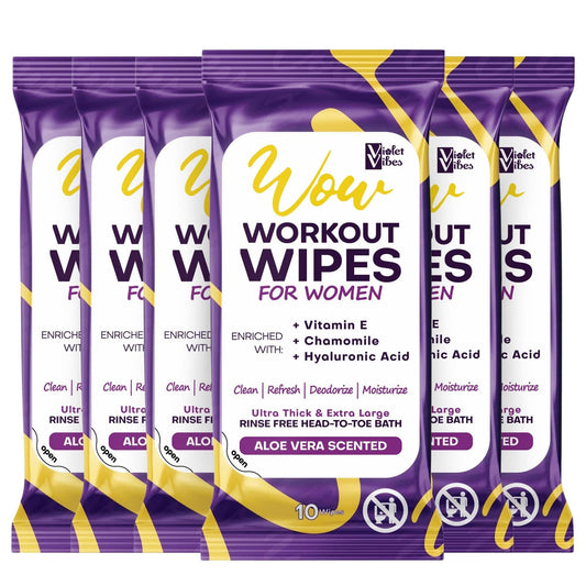 Work Out Wipes for Women - Aloe Vera 6 Pack