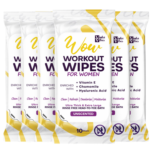 Work Out Wipes for Women - Unscented 6 Pack