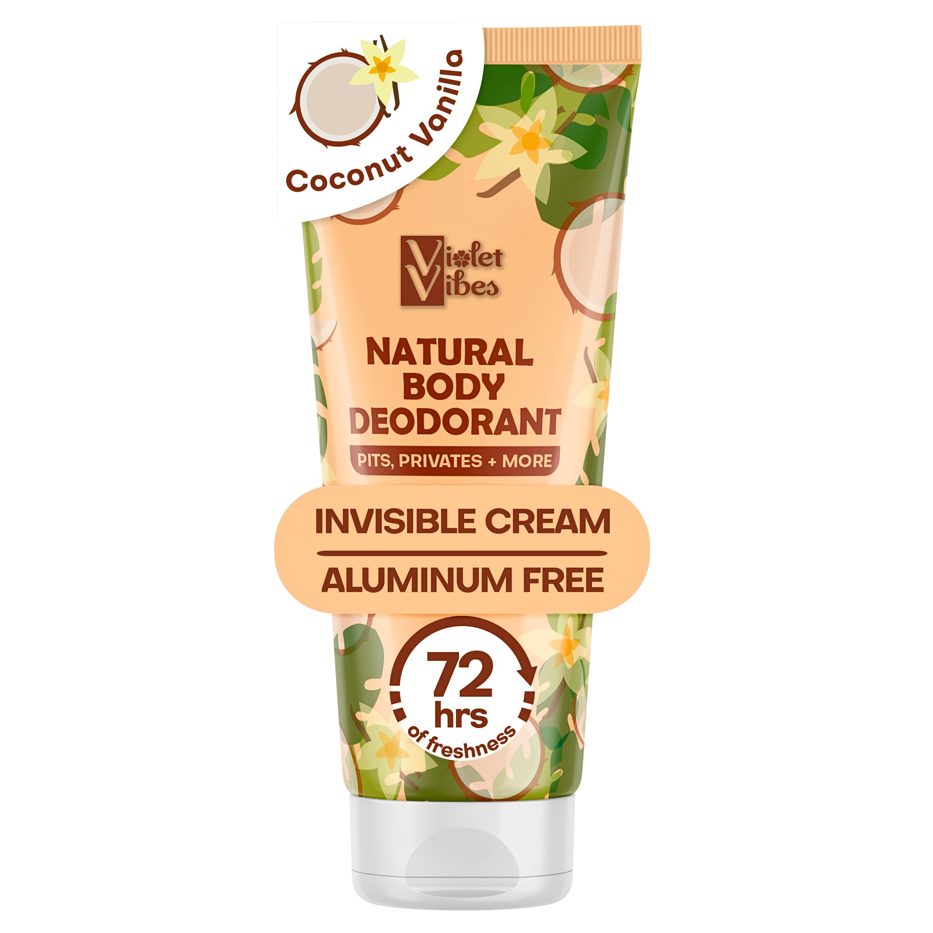 Coconut vanilla deodorant cream